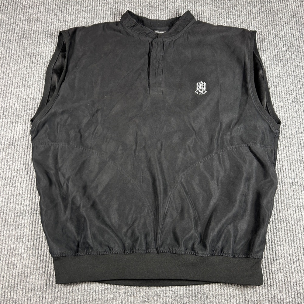 Zero Restriction Vest Men's XL Golf Outerwear Microsuede Black La Jolla Casual